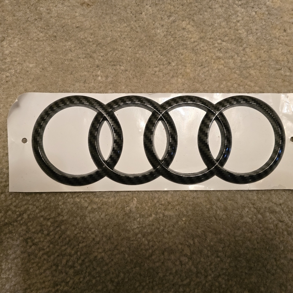 Audi Faux Carbon Fiber Emblem